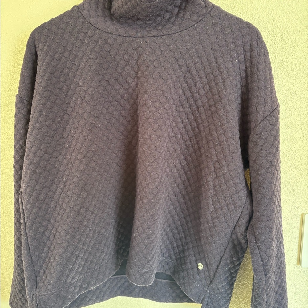 Apana Cowl Neck Sweatshirt in Deep Purple